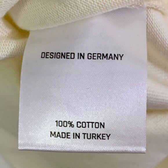 NWT RETERNITY Men’s XXL Oversized Streetwear Tee Cream and Blue Made in Europe - Picture 8 of 9